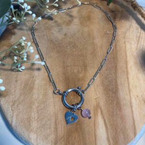 Collier KALA fluorine + coeur