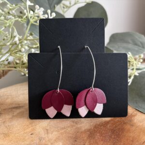 Boucles d’oreilles LISA rose et rose clair