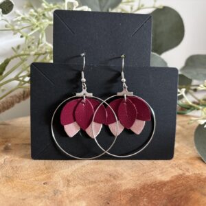 Boucles d’oreilles LUCIA rose et rose pale