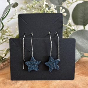 Boucles d’oreilles ETOILE bleu foncé