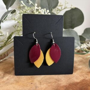 Boucles d’oreilles JULIA rose et jaune