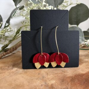 Boucles d’oreilles LISA rouge et doré