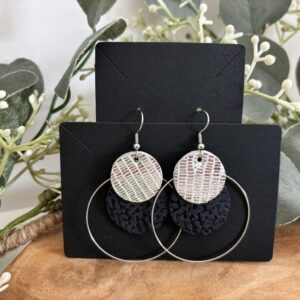 Boucles d’oreilles LAURELINE bleu et argenté