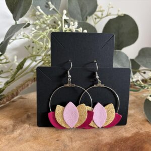 Boucles d’oreilles KELIA rose et doré